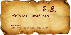 Pávlai Euzébia névjegykártya